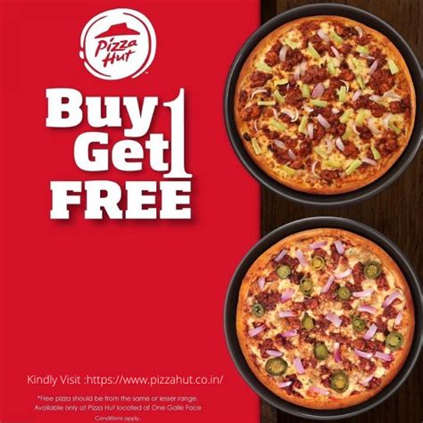 Pizza hut buy 1 get 1 free - Pizza Hut. October 13, 2018 ·. Buy one pizza get one free offer is available everyday on our website in the deals section. 